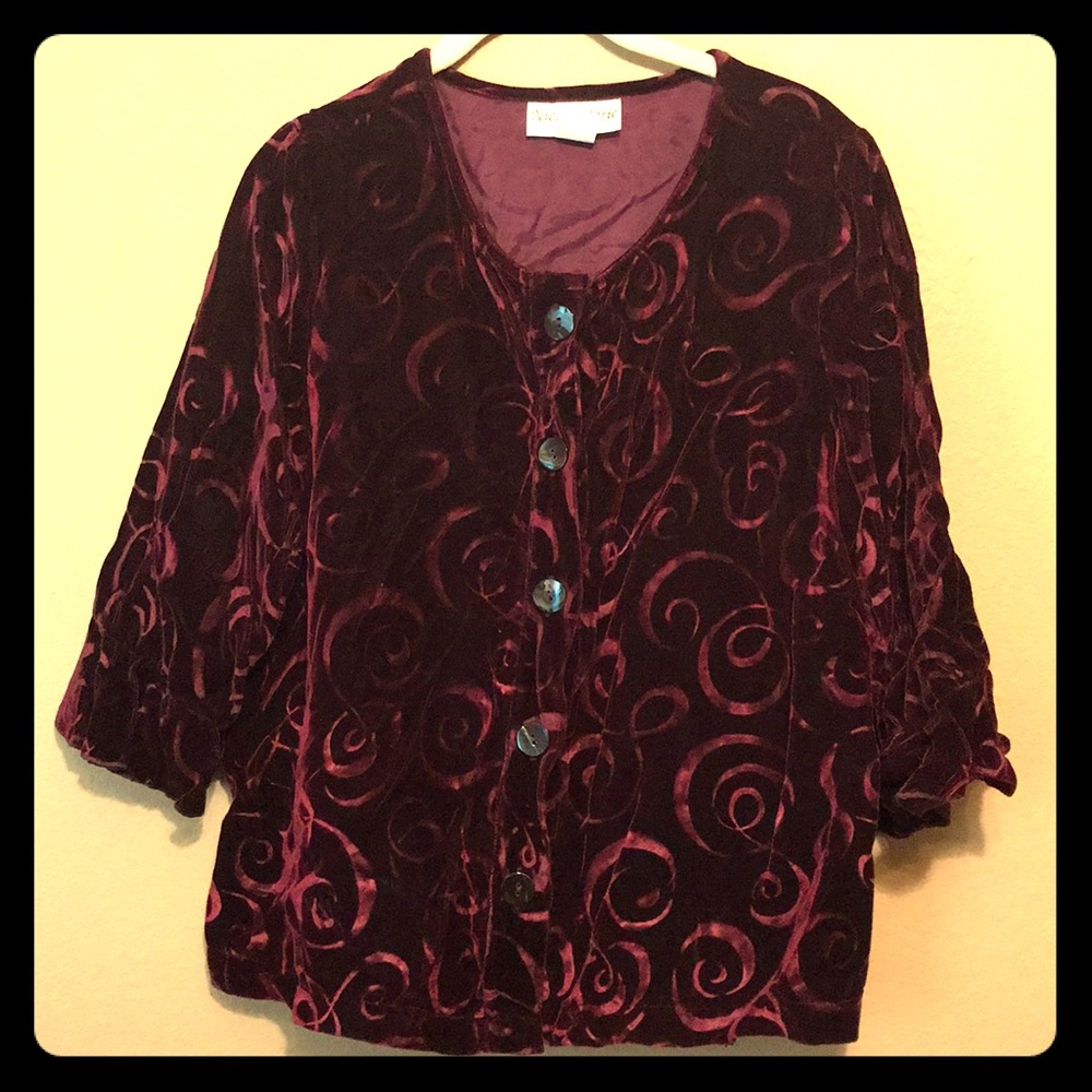Maroon Velvet Jacket
